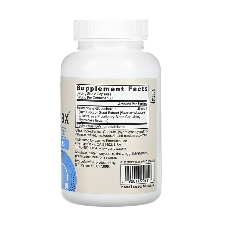 Jarrow Formulas BroccoMax 35mg Sulforaphane，120 Veg Capsules
