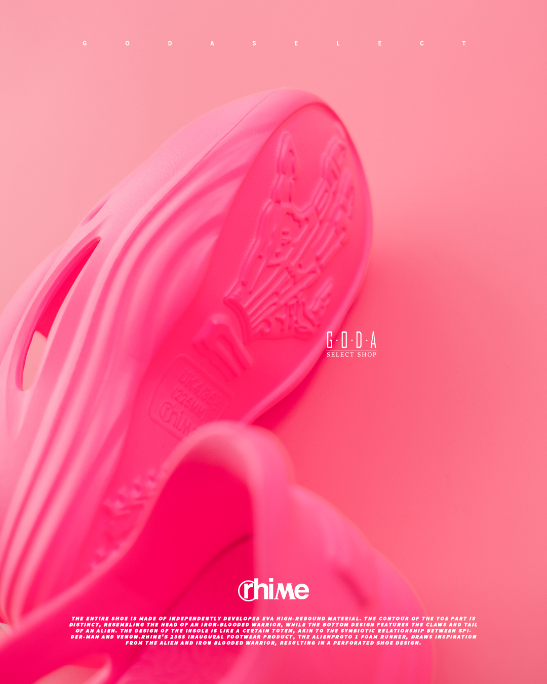 Rhime Alien Slide Foam Runner Pink US9.5 Rhime Alien Proto 1 Foam Runner In Pink 異形懶人鞋洞洞鞋粉色 main image 3