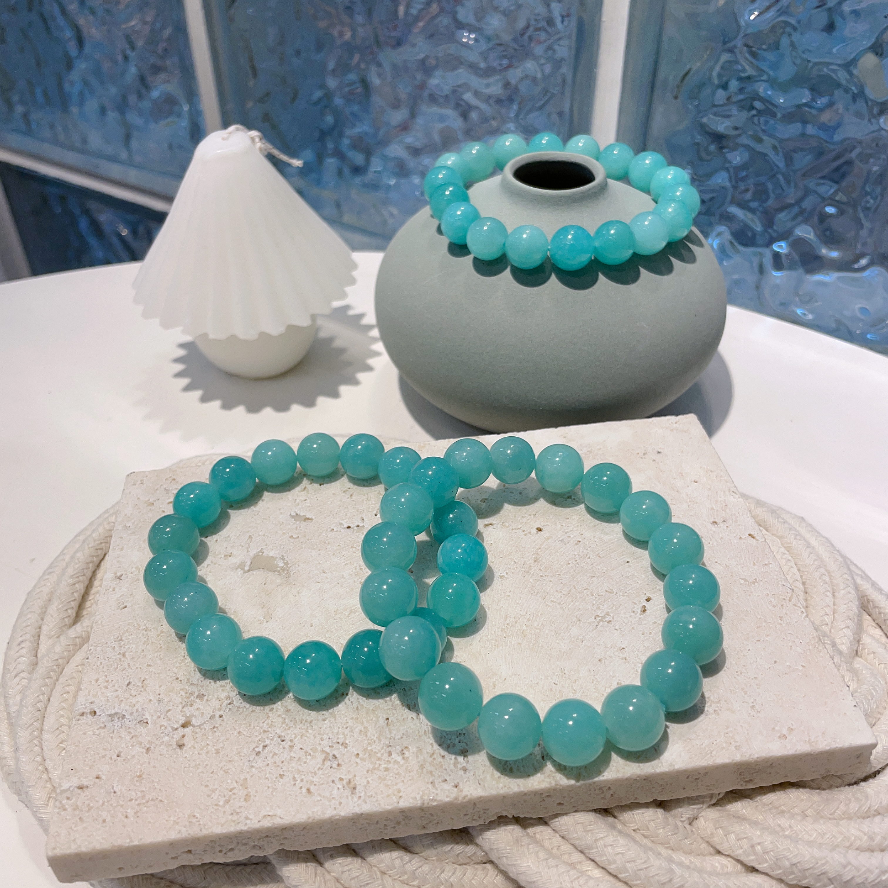 薄荷綠色天河石手串 11mm