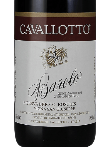 Cavallotto Barolo Riserva Bricco Boschis Vigna San Giuseppe 2017 (RP96)