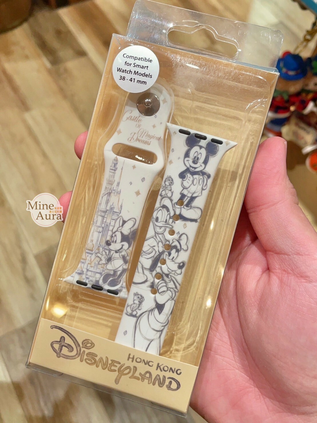 米奇 Mickey 城堡米奇白底 Apple Watch 錶帶 適用38-41mm -香港迪士尼樂園