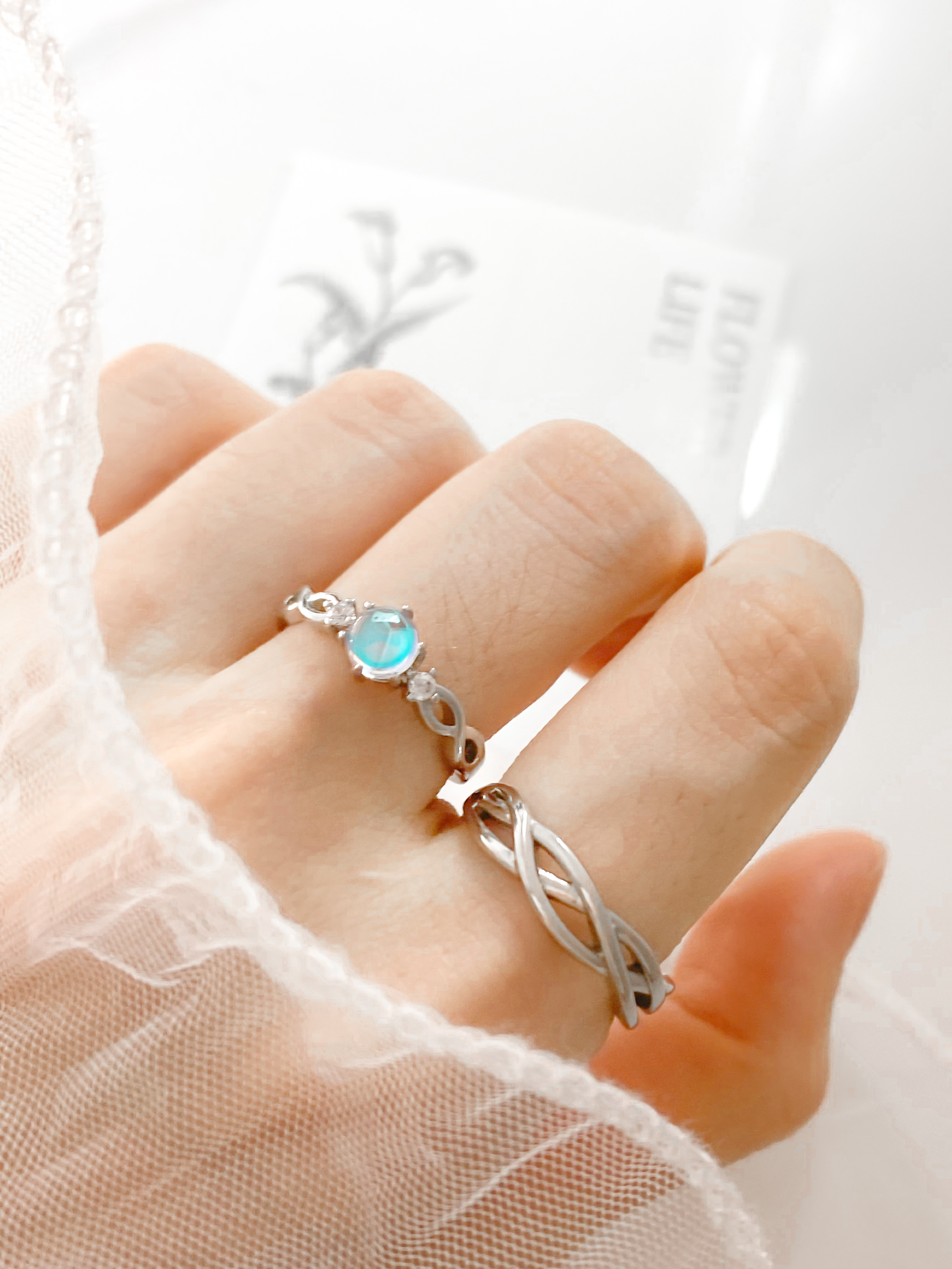 「溫柔」情侶戒指💍 ｜S925純銀或鍍銀｜活口對戒｜免費刻字✒️｜