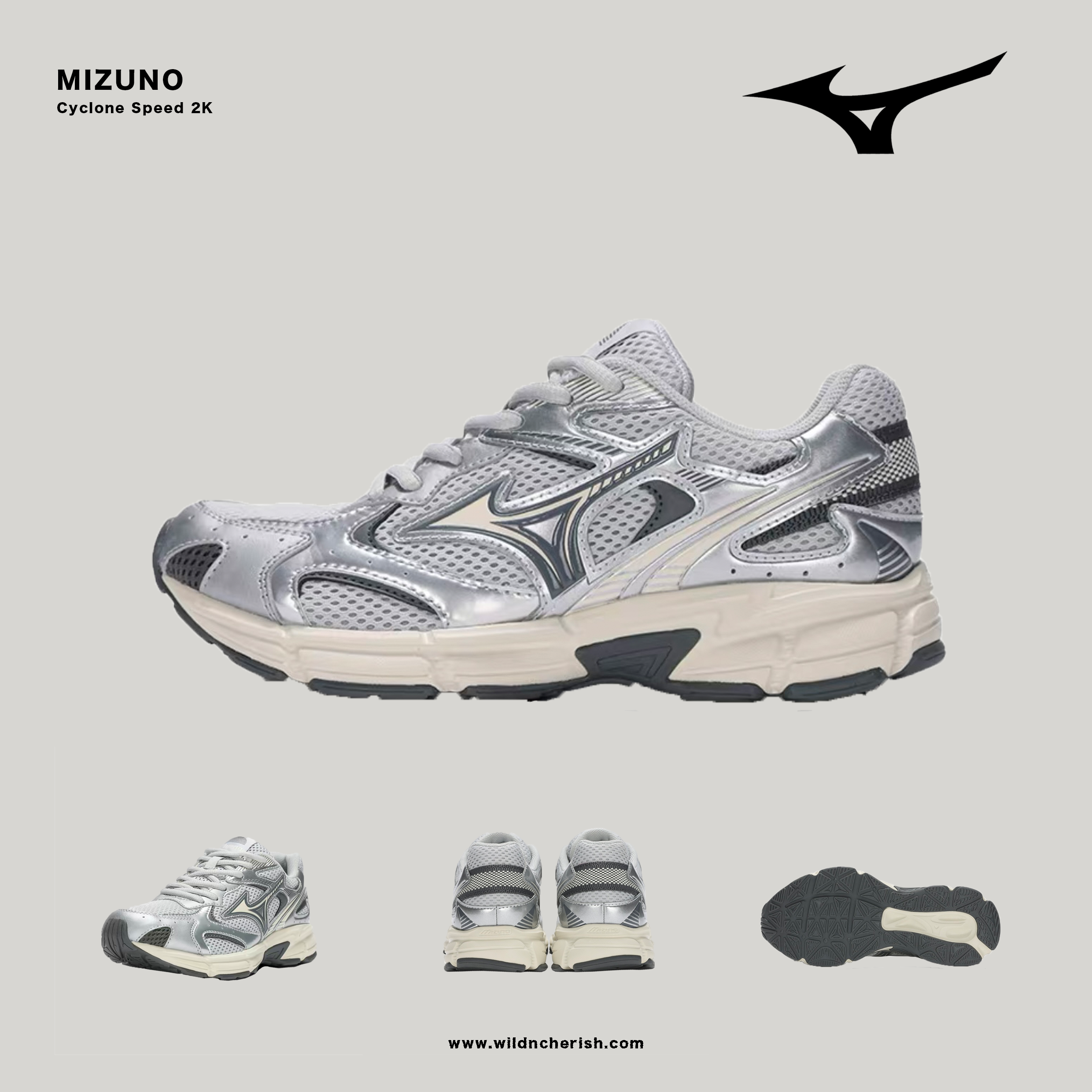 預訂 | Mizuno Sportstyle Speed 2K 深灰銀