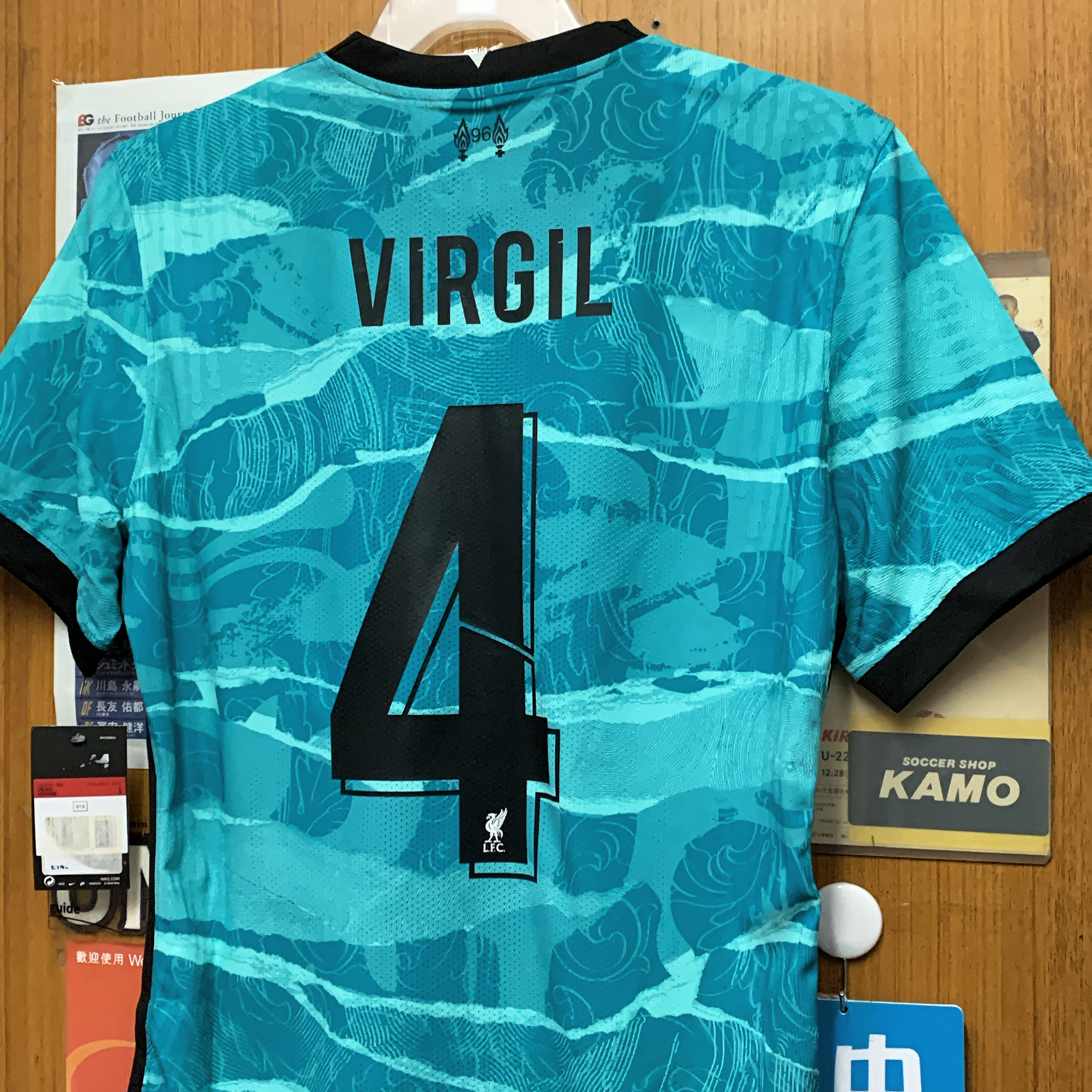 2020 Liverpool Player Issue Away Shirt with #4 VIRGIL