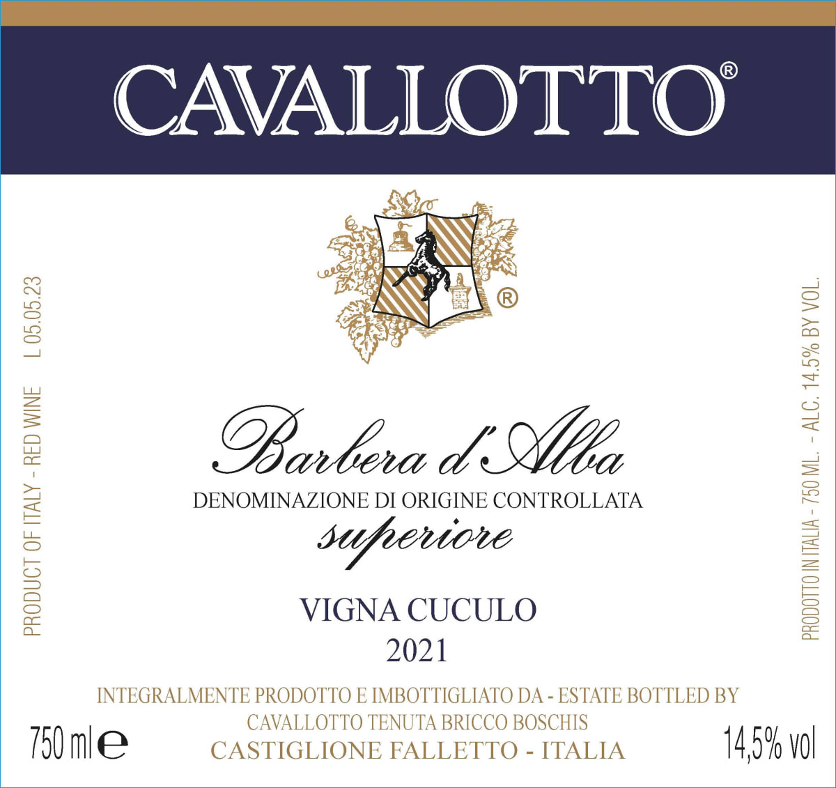 Cavallotto Barbera d'Alba Vigna del Cuculo Superiore 2021