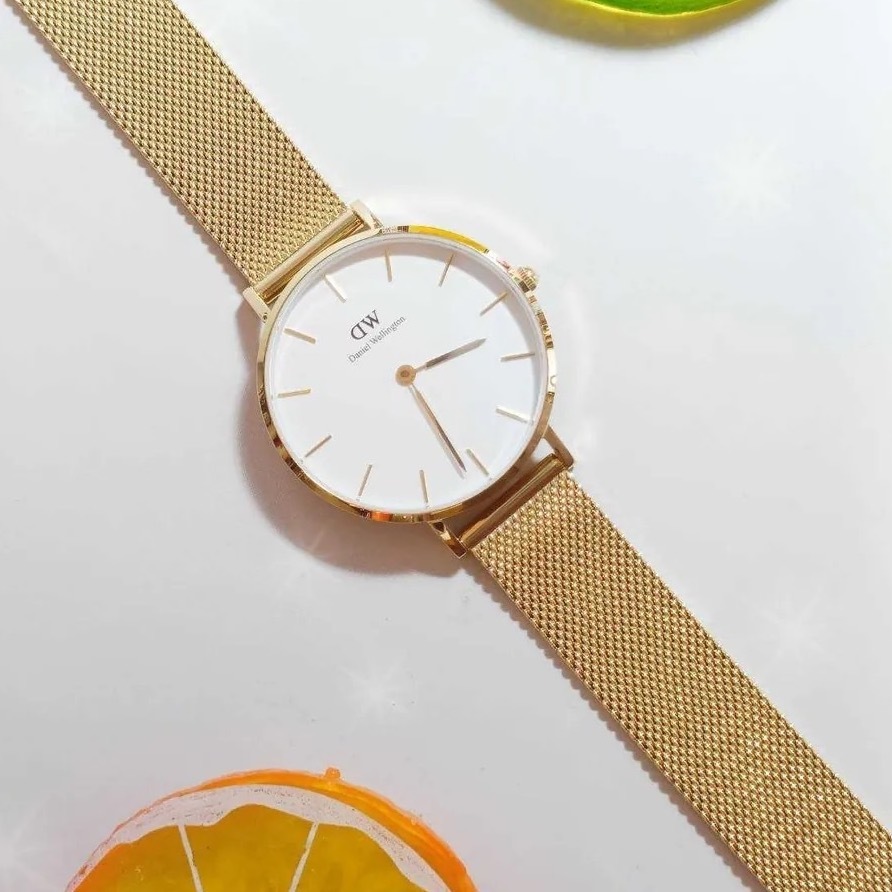【DW Daniel Wellington】經典金/玫金框米蘭編織帶 DW00100201(黑玫)/ DW00100348(白金) 32mm現代鐘錶