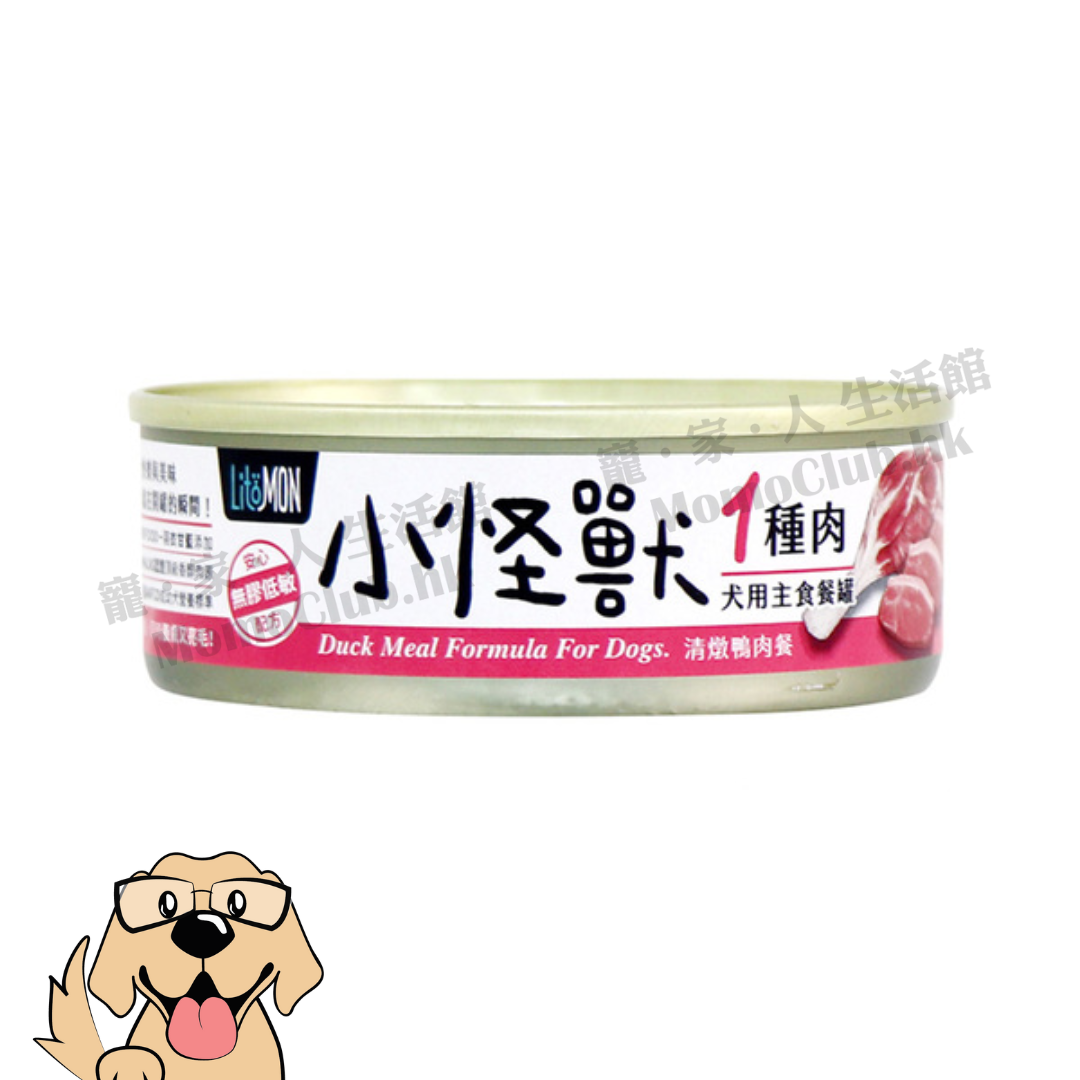 怪獸部落 - 1種肉無膠主食罐 (清燉鴨肉) 82g [犬用]