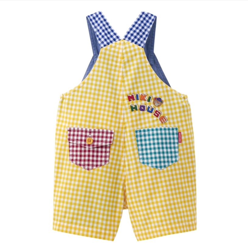 MH 彩色格仔背帶褲