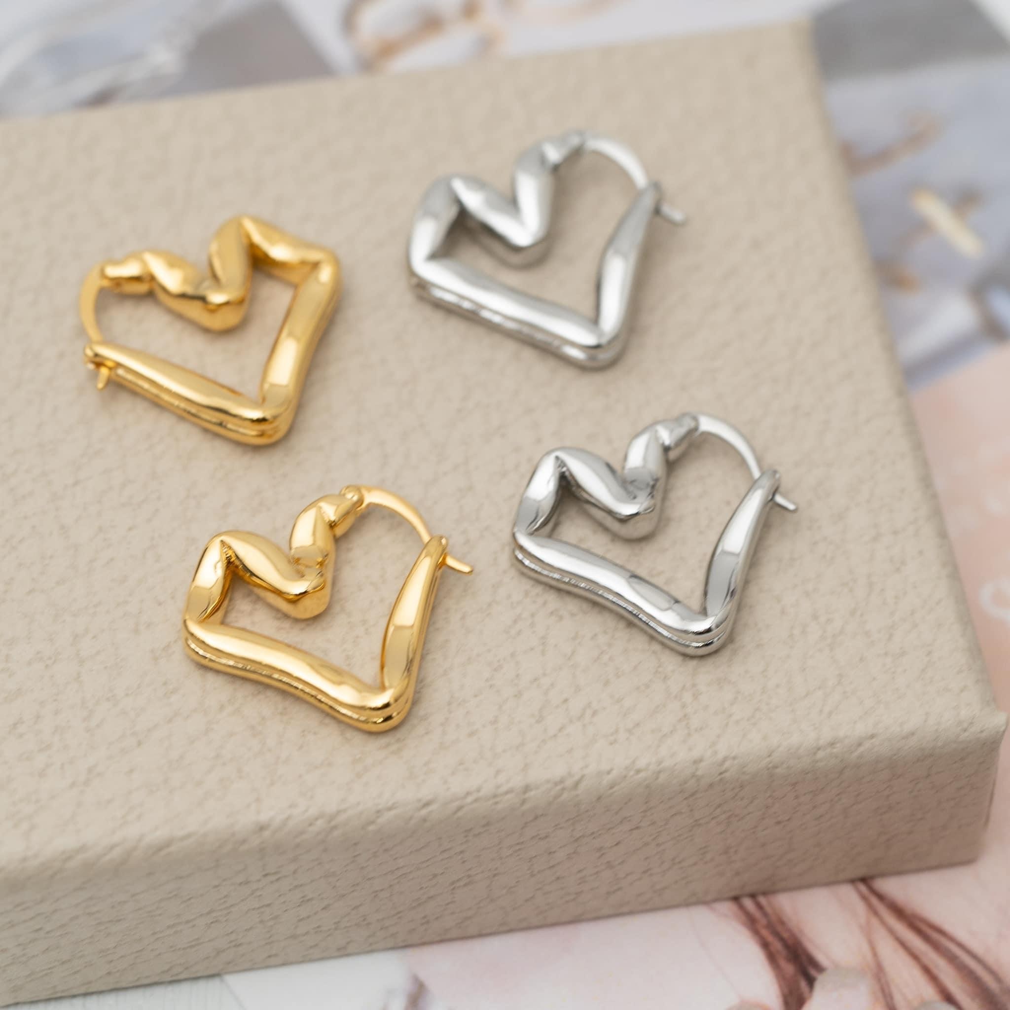 電鍍24k 愛心耳圈