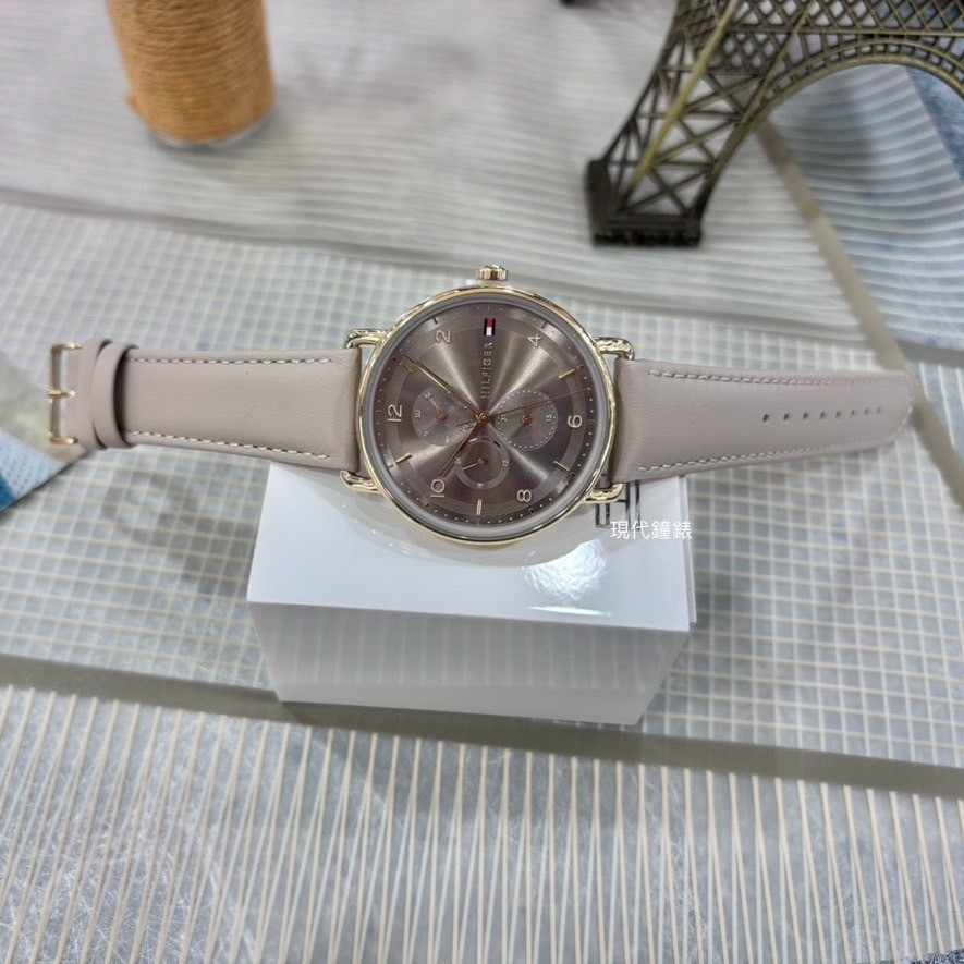 【Tommy Hilfiger】LILY系列典雅女皮革腕錶 1782661 40mm 現代鐘錶