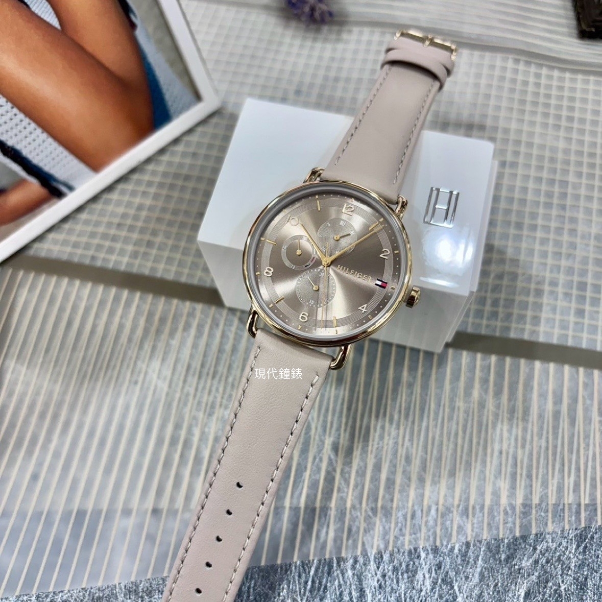 【Tommy Hilfiger】LILY系列典雅女皮革腕錶 1782661 40mm 現代鐘錶