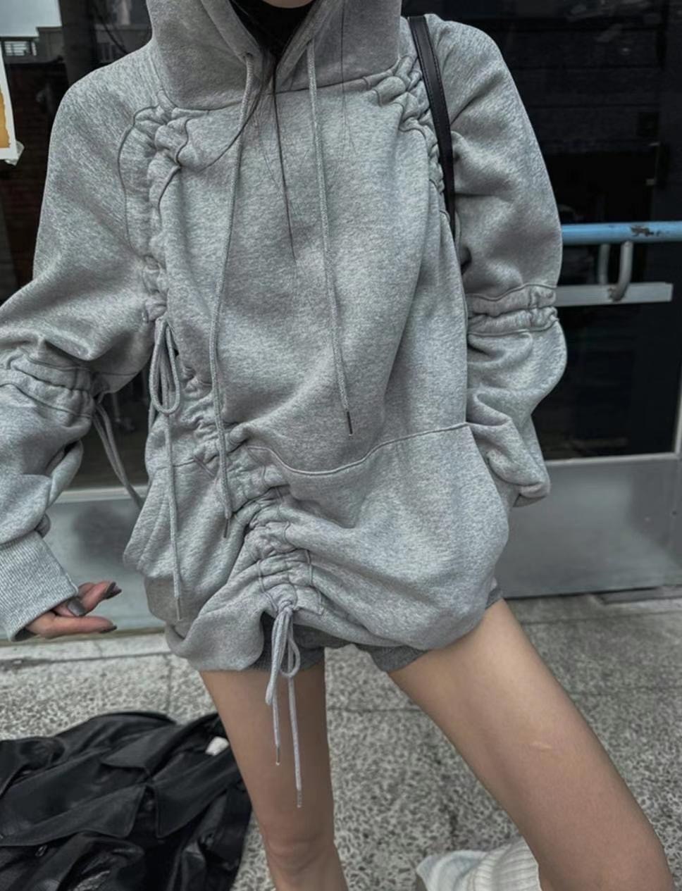 🇰🇷 街頭推推抽繩刷毛帽Tee