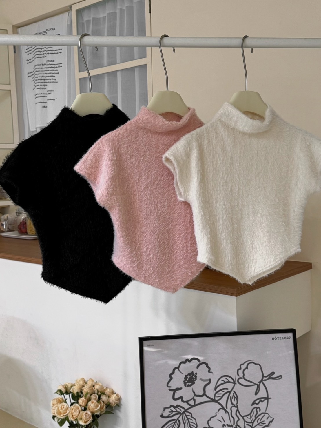 🇰🇷 修身剪裁設計毛絨上衣