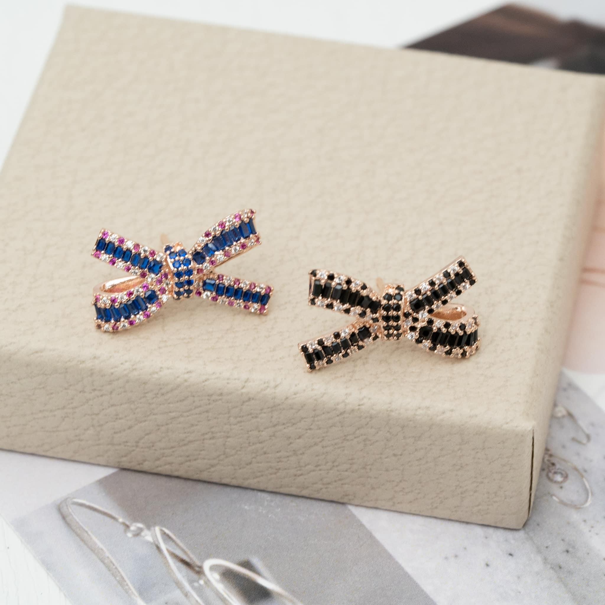 立體蝴蝶結耳環