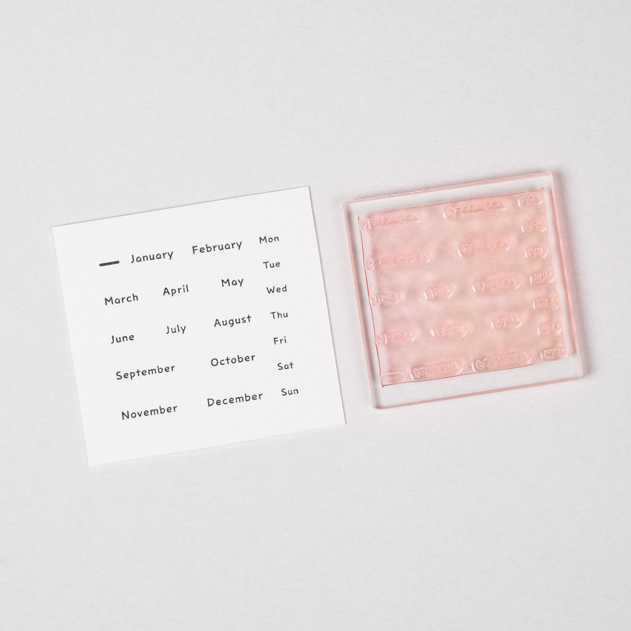 插畫體 月份全名盤 膠版印章 / 一分之一工作室 臺灣