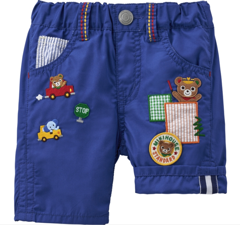 MH熊車補丁6分褲