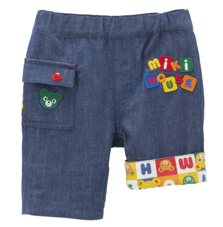 MH牛仔布料3/4長褲