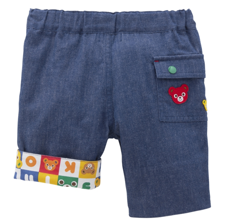 MH牛仔布料3/4長褲