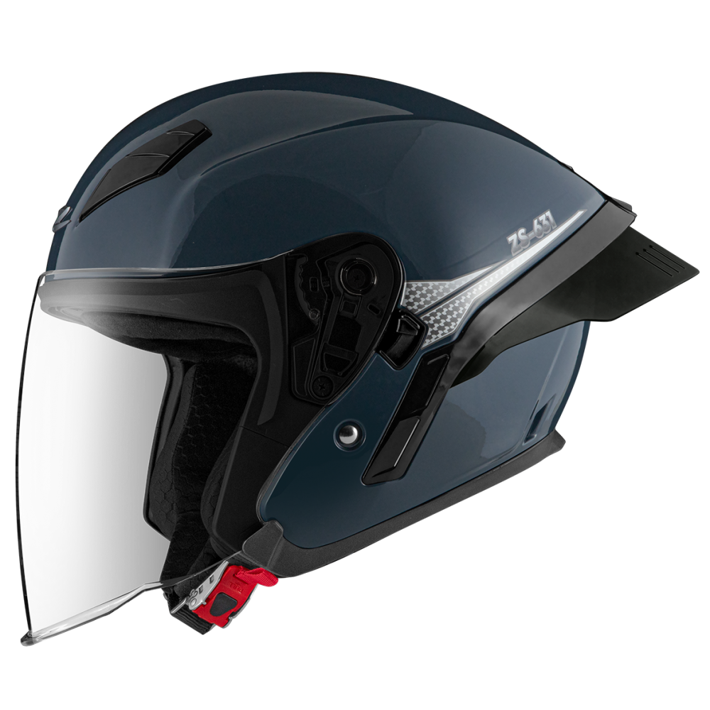 ZEUS ZS - 631 BS2 素色 水泥藍 3/4罩 輕量化 雙鏡片 大鴨尾