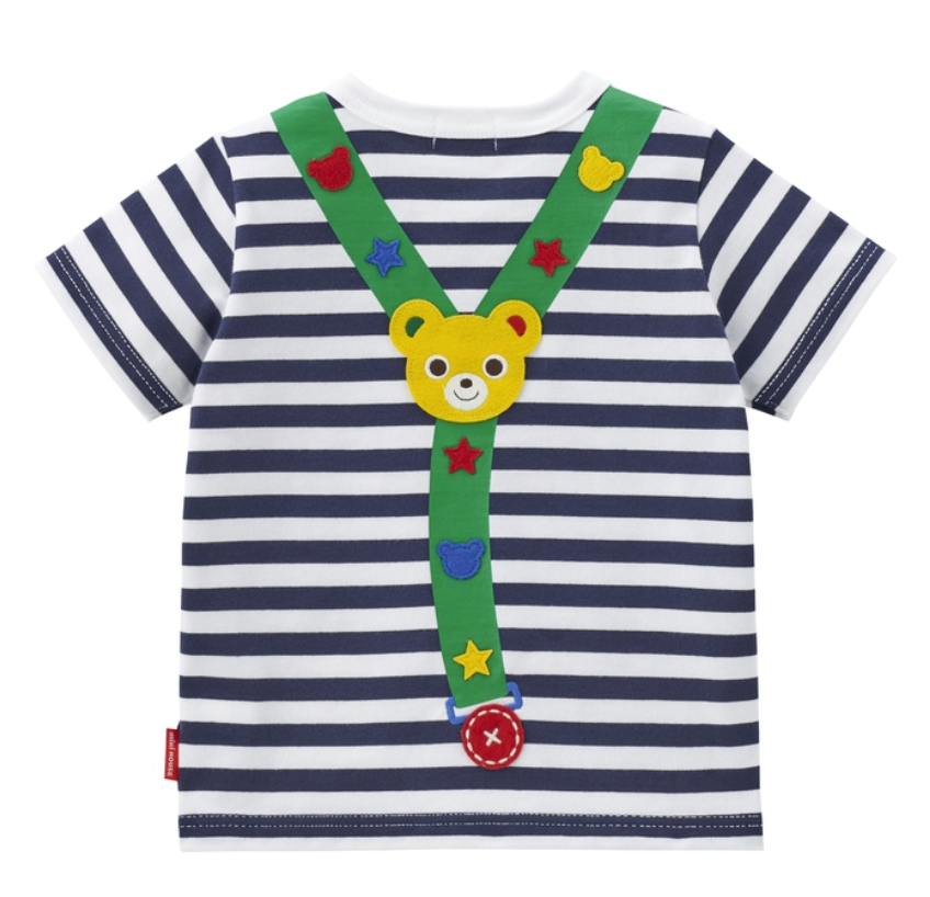 MH小熊吊帶圖案短袖 T 卹