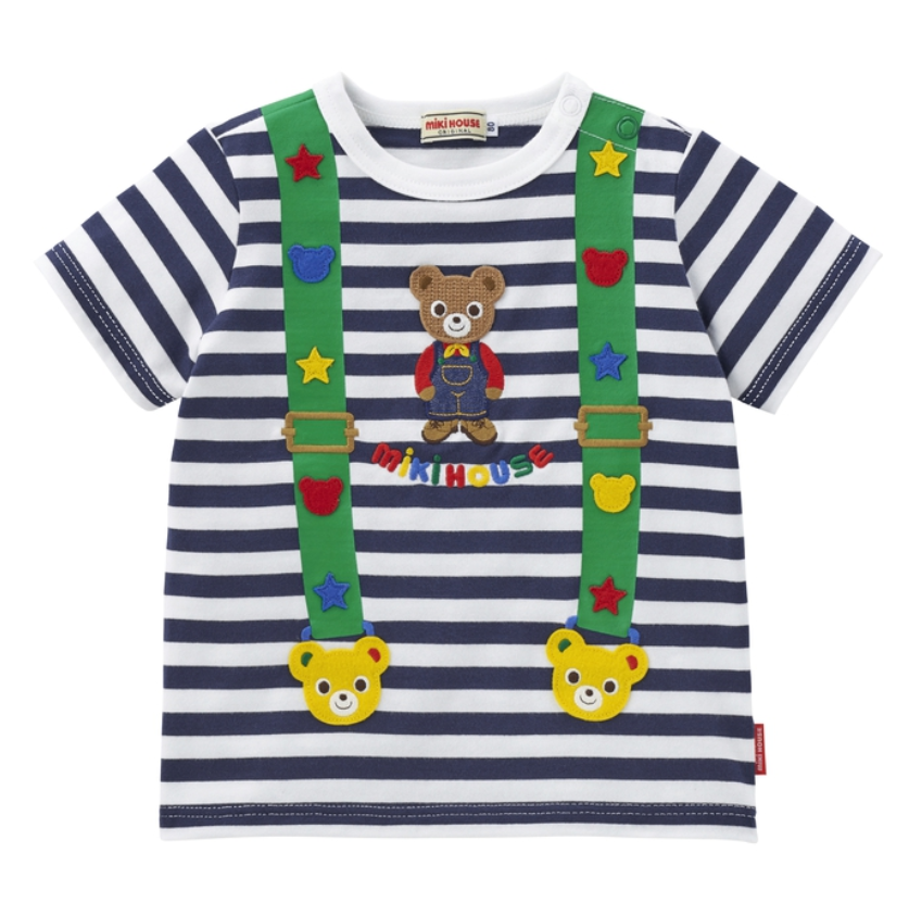 MH小熊吊帶圖案短袖 T 卹