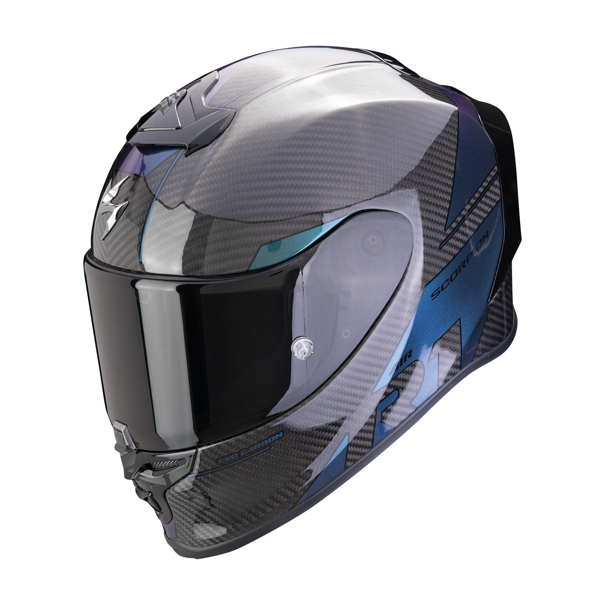 SCORPION EXO-R1 EVO CARBON AIR RALLY BLACK/CAMALEON 碳纖維 黑變色龍 全罩