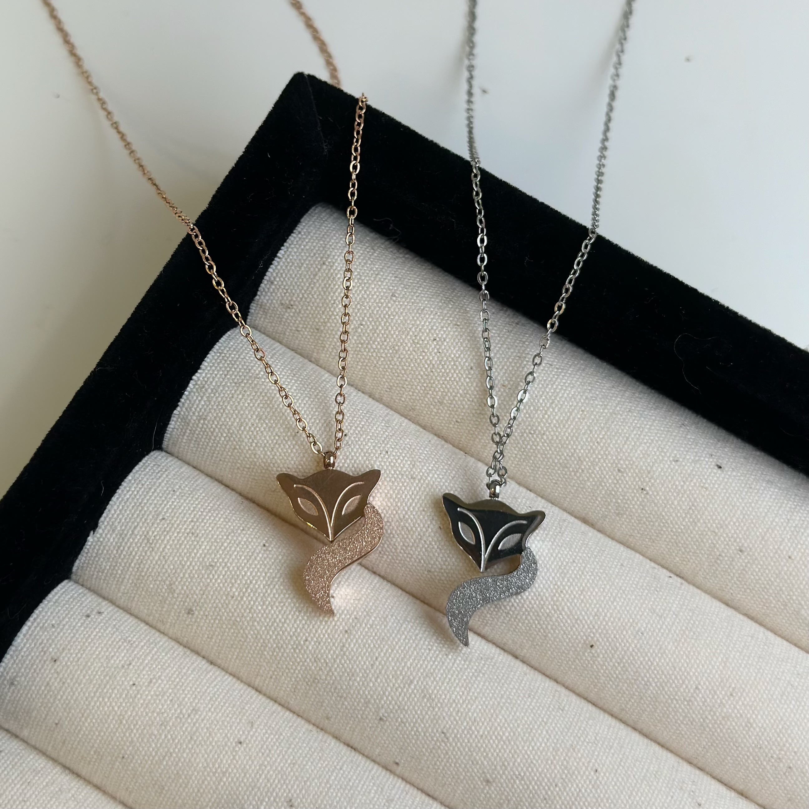 【鈦鋼】好運．狐狸招財項鍊