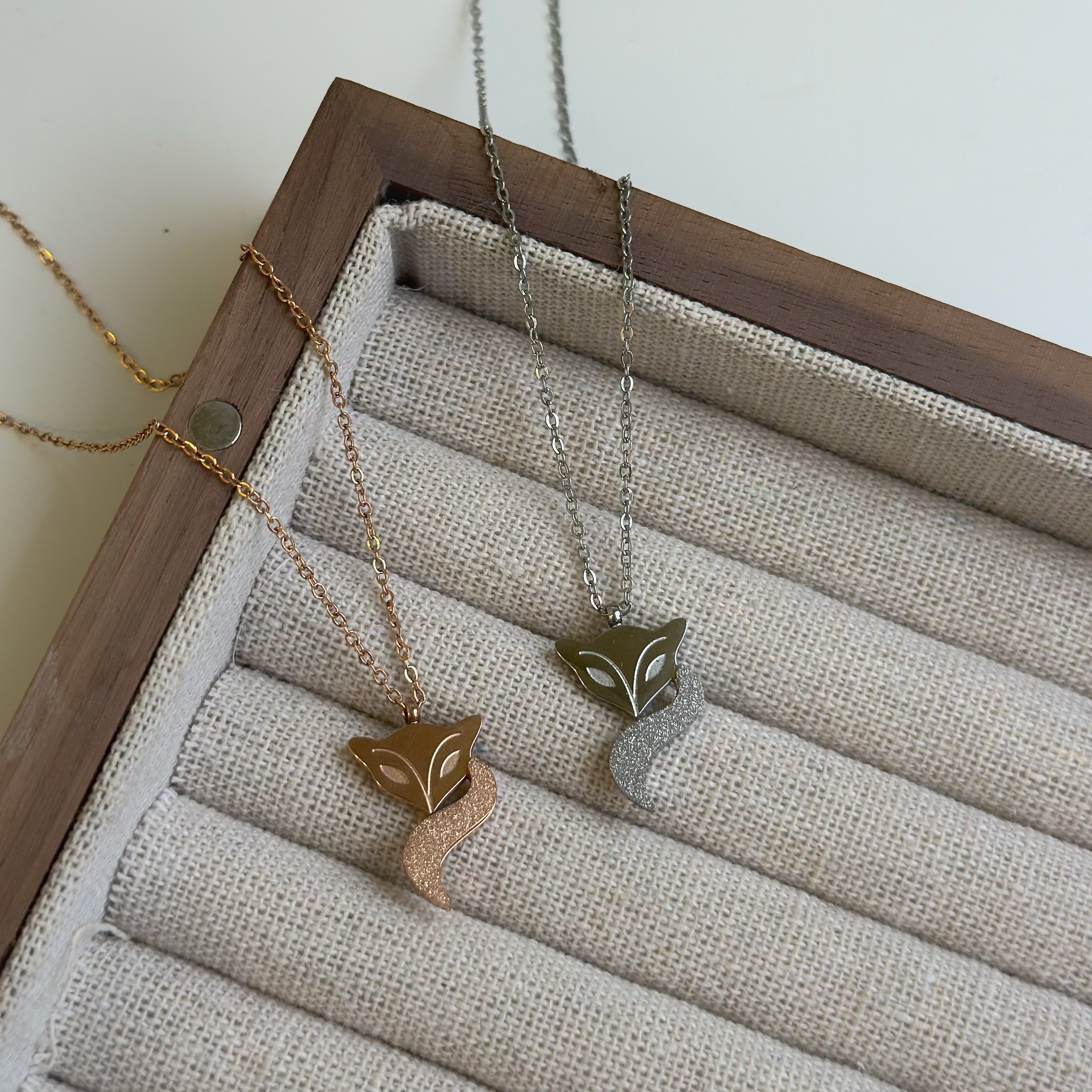 【鈦鋼】好運．狐狸招財項鍊