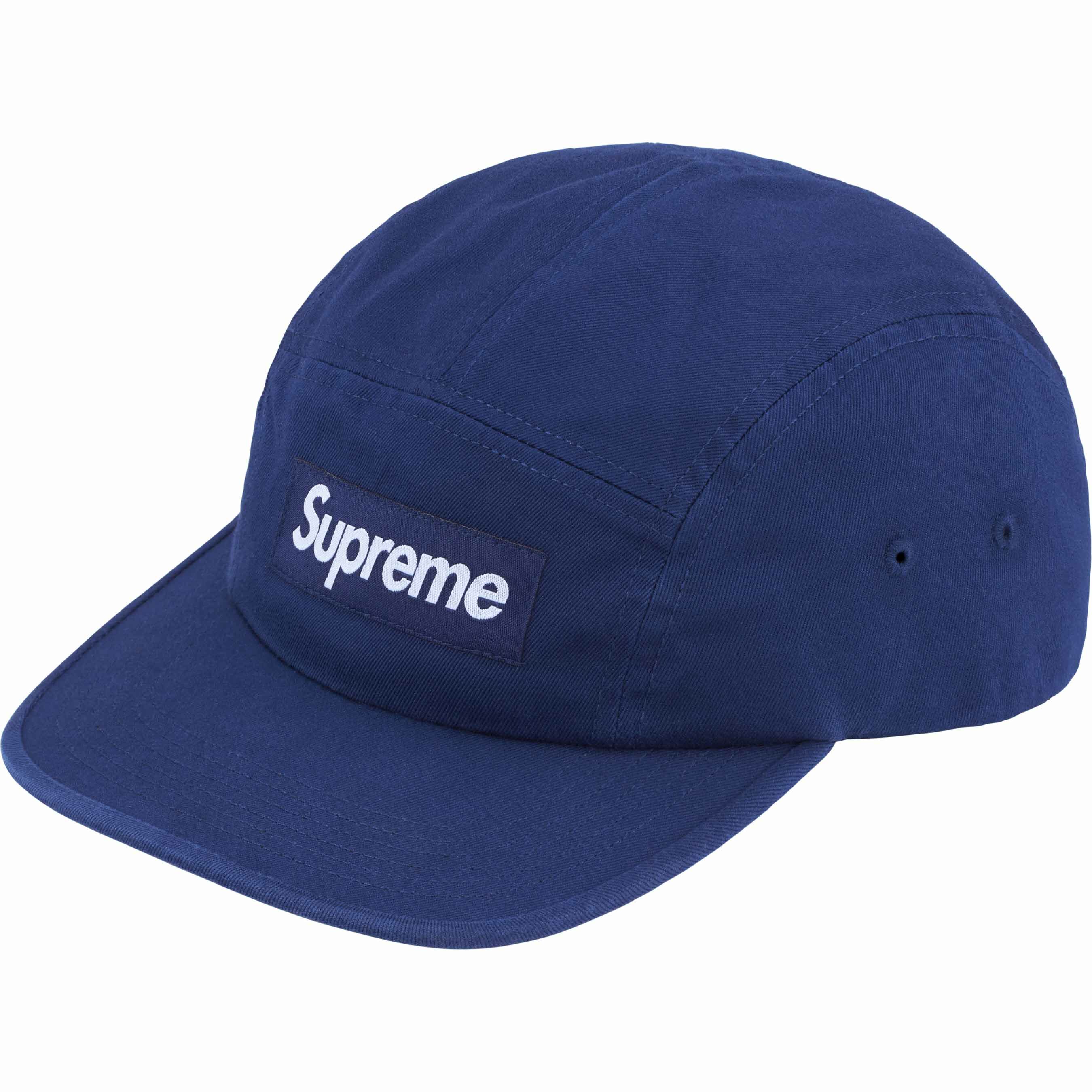 Supreme SS24 Washed Chino Twill Camp Cap - BLACK
