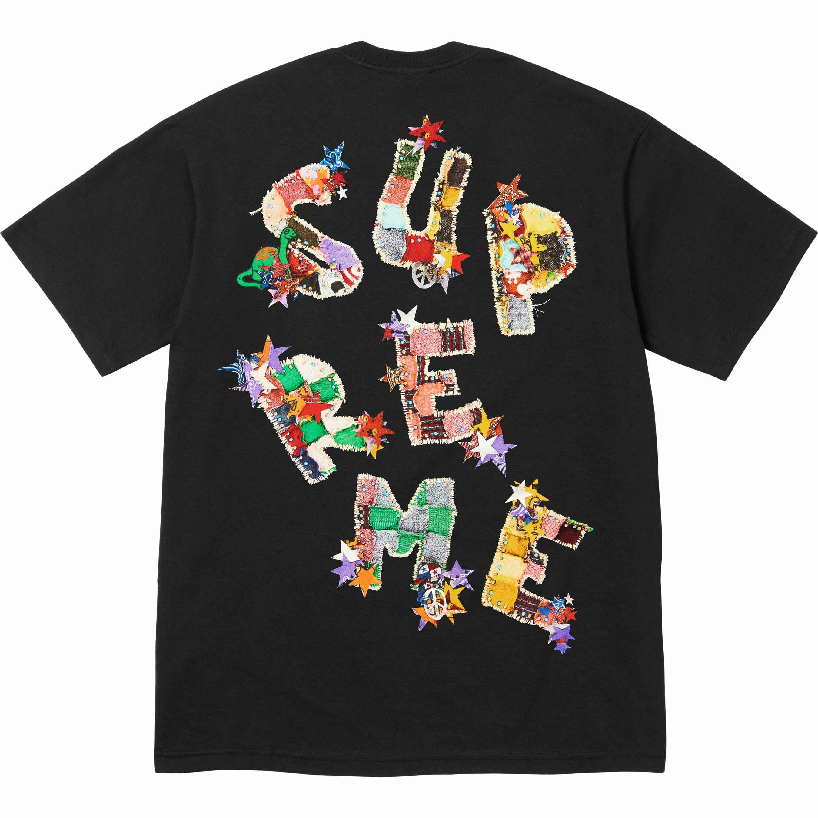 Supreme SS24 Patchwork Tee - BLACK