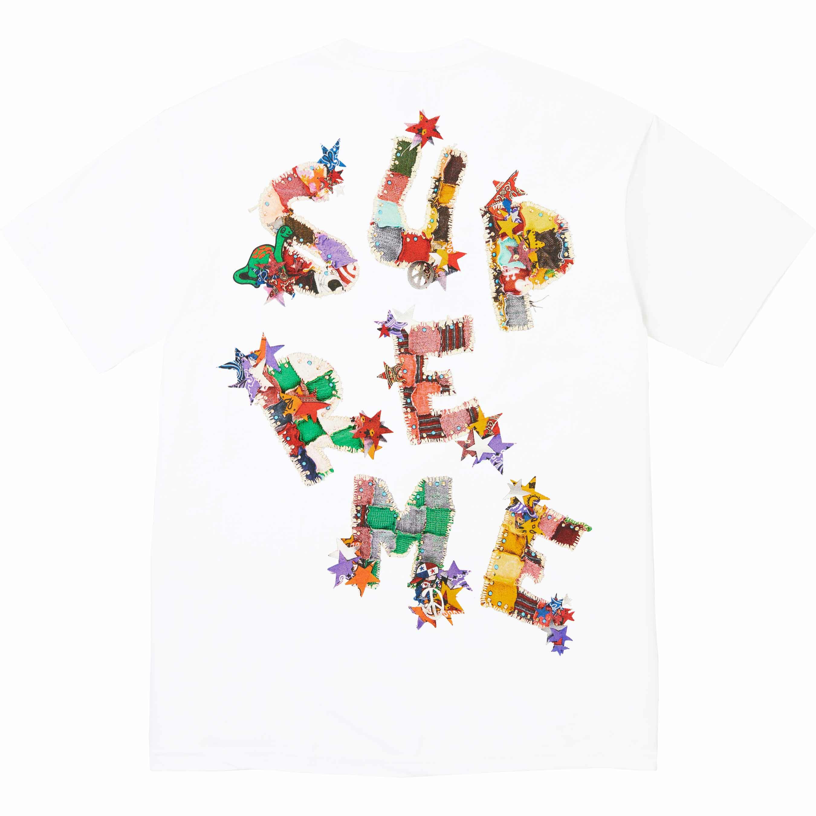 Supreme SS24 Patchwork Tee - WHITE