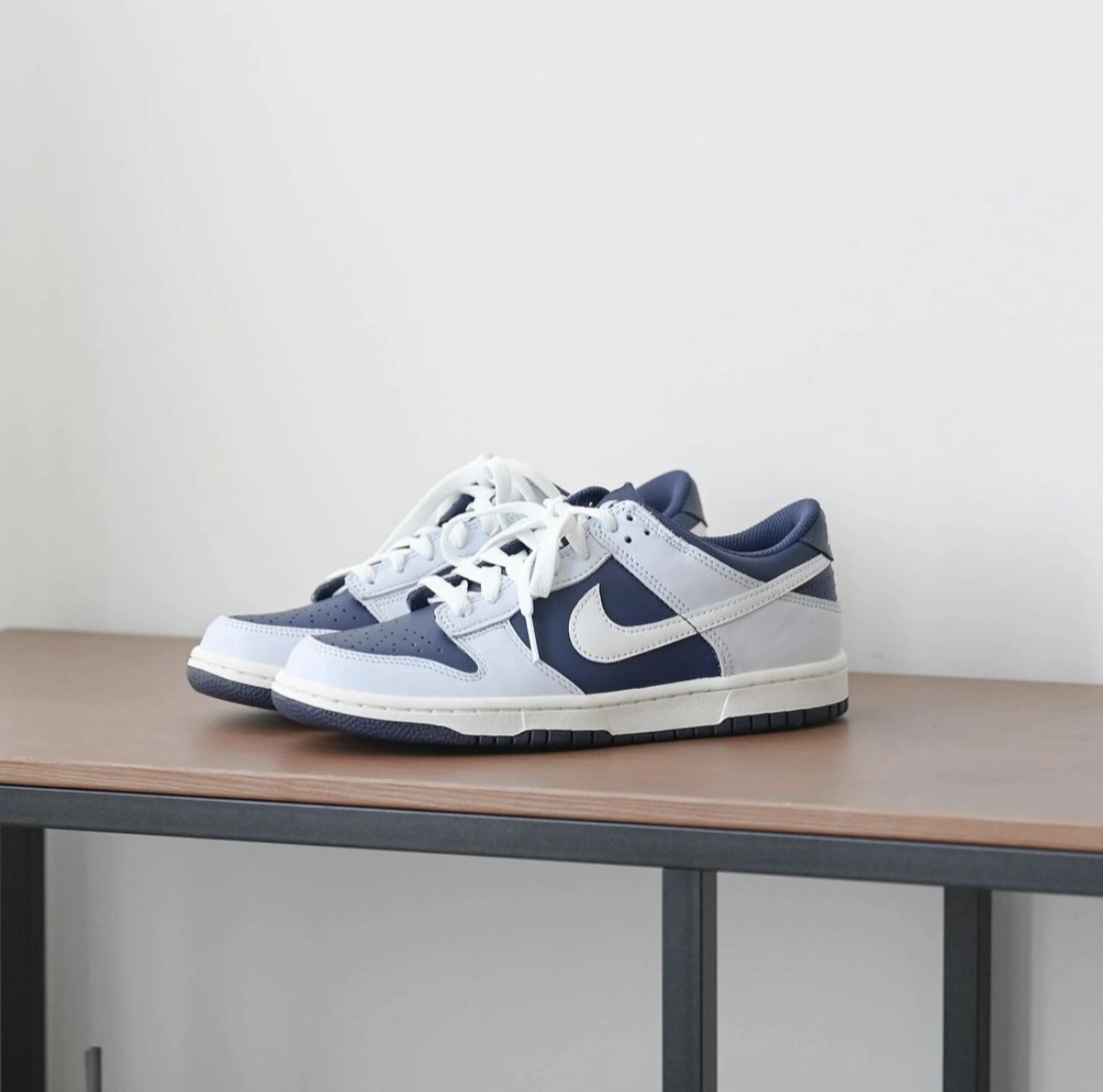 《限時特價‼️》Nike Dunk Low GS 反轉午夜藍 海軍藍 奶油底 皮革 女款 FB9109-002/預購