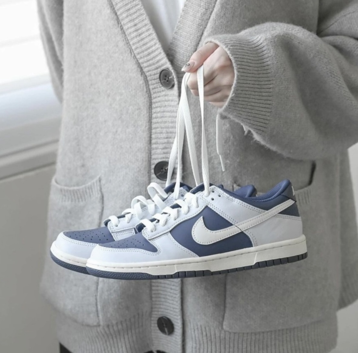 《限時特價‼️》Nike Dunk Low GS 反轉午夜藍 海軍藍 奶油底 皮革 女款 FB9109-002/預購