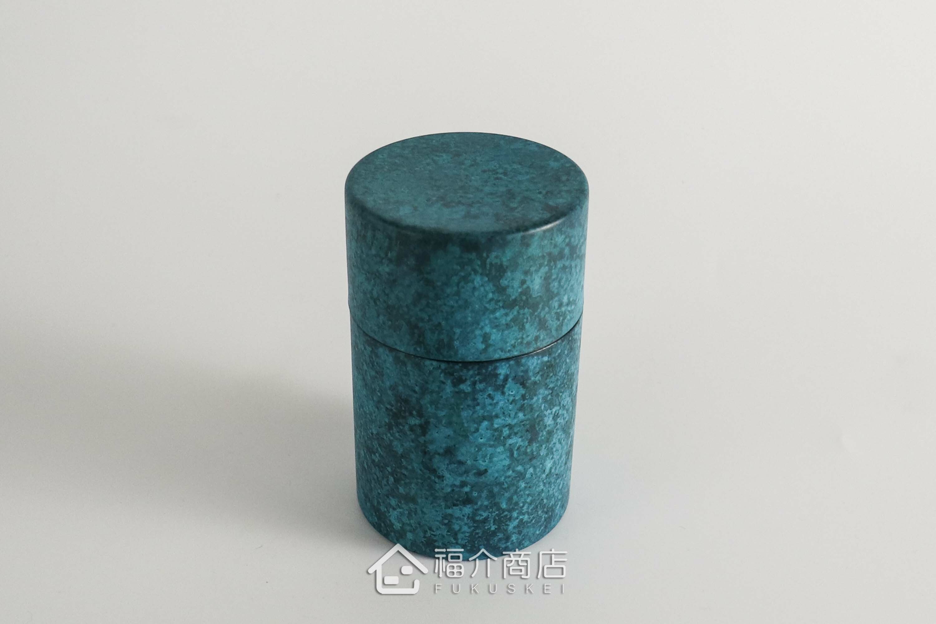 不鏽鋼材質用於保存茶葉用的藍色茶葉罐