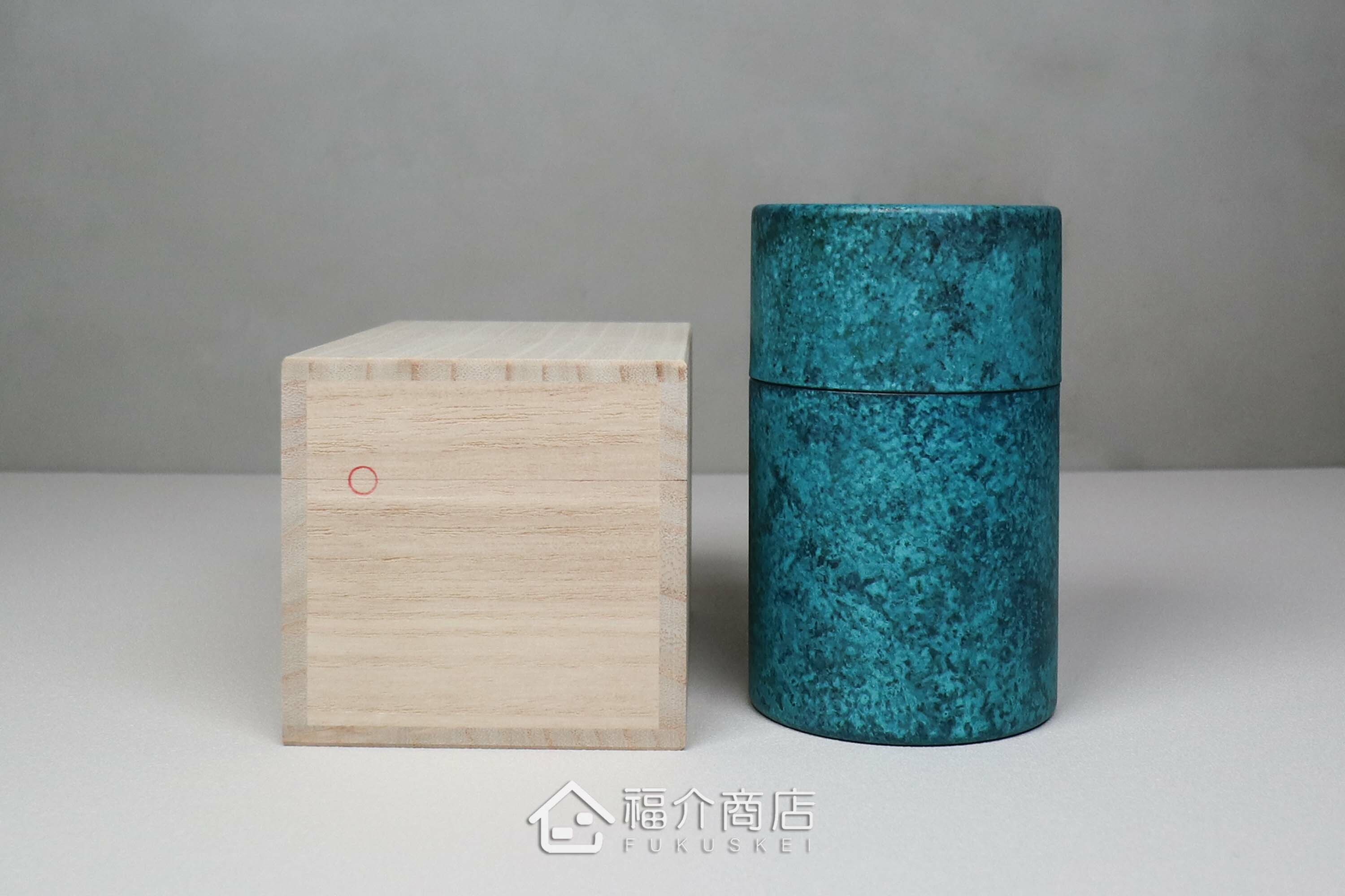 不鏽鋼材質用於保存茶葉用的藍色茶葉罐