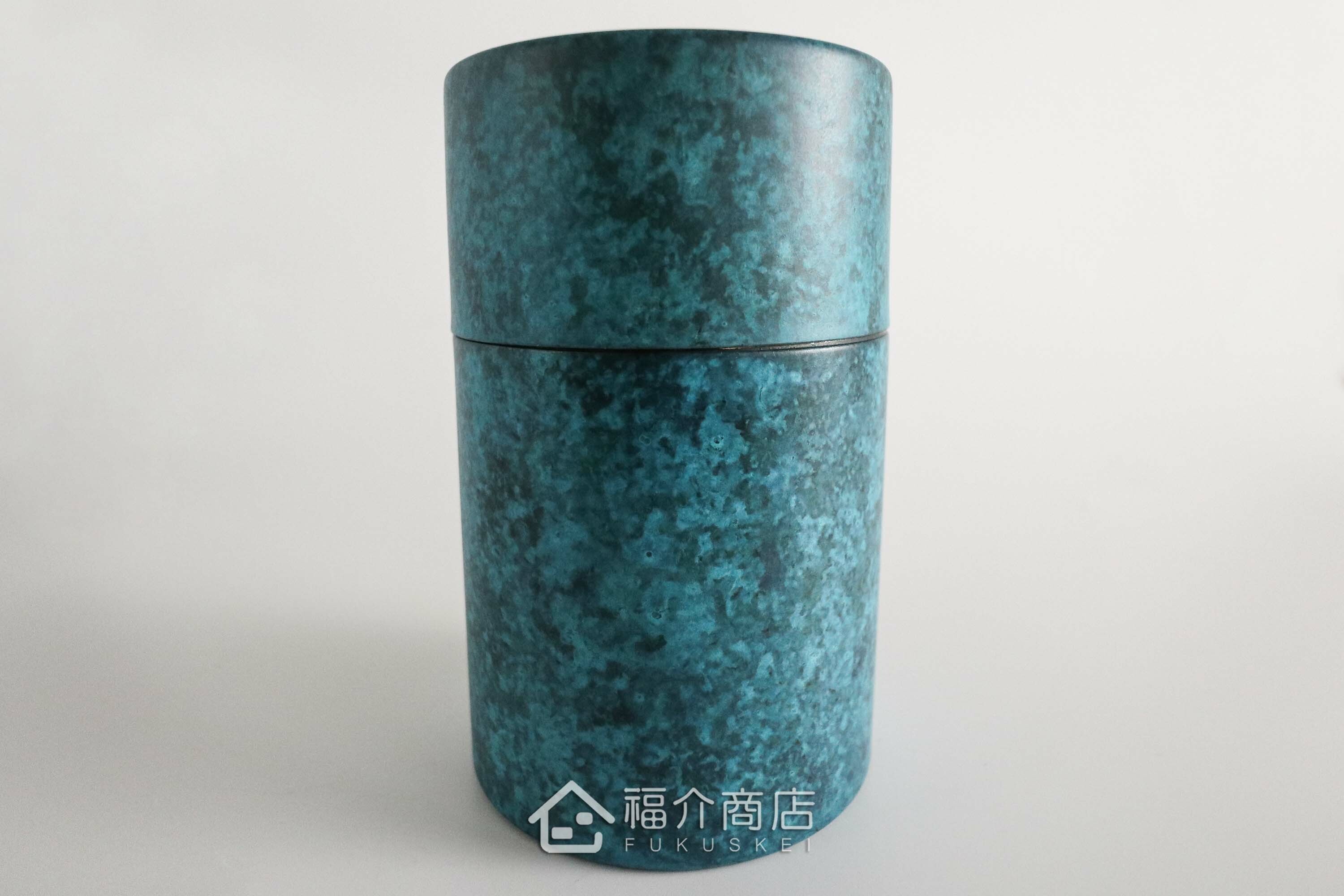 不鏽鋼材質用於保存茶葉用的藍色茶葉罐