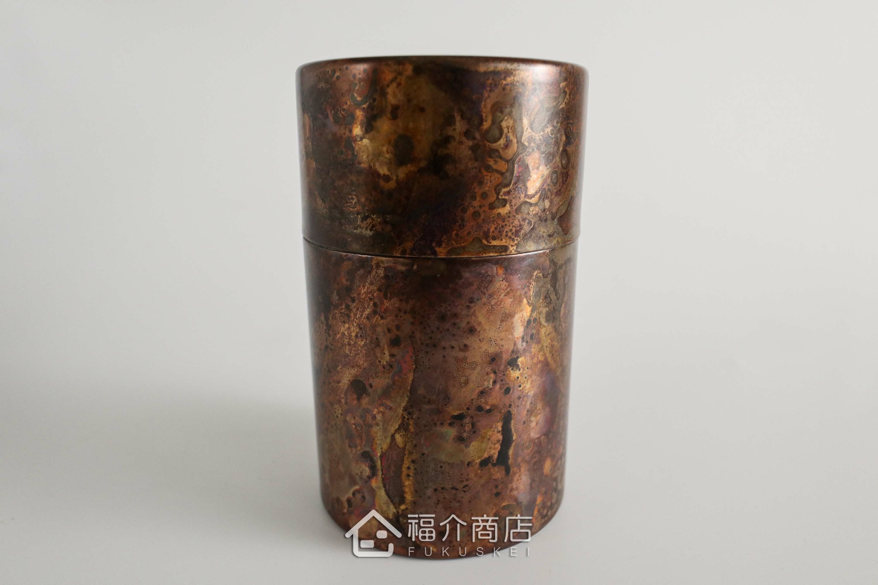 不鏽鋼材質用於保存茶葉用的紅棕色茶葉罐