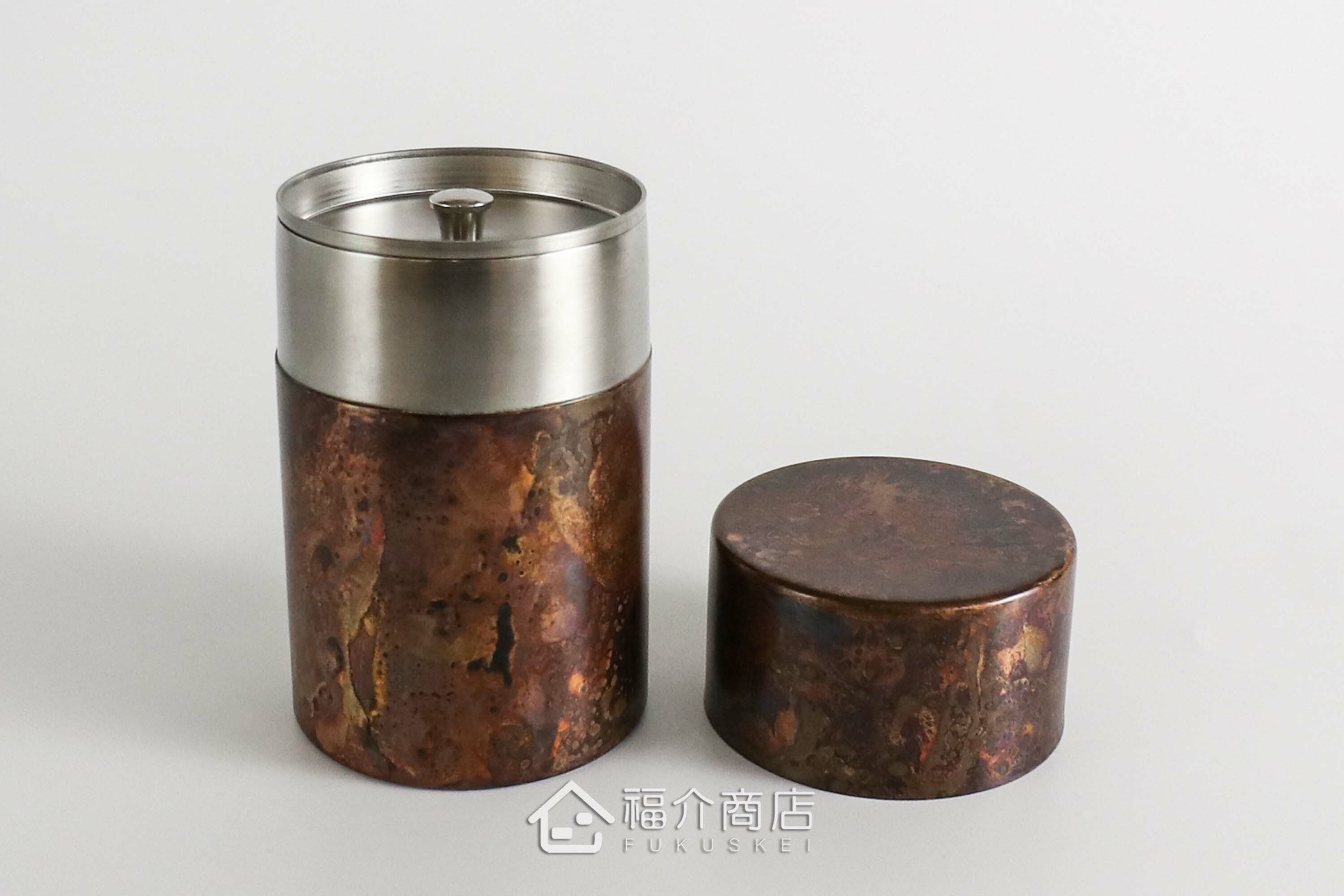 不鏽鋼材質用於保存茶葉用的紅棕色茶葉罐