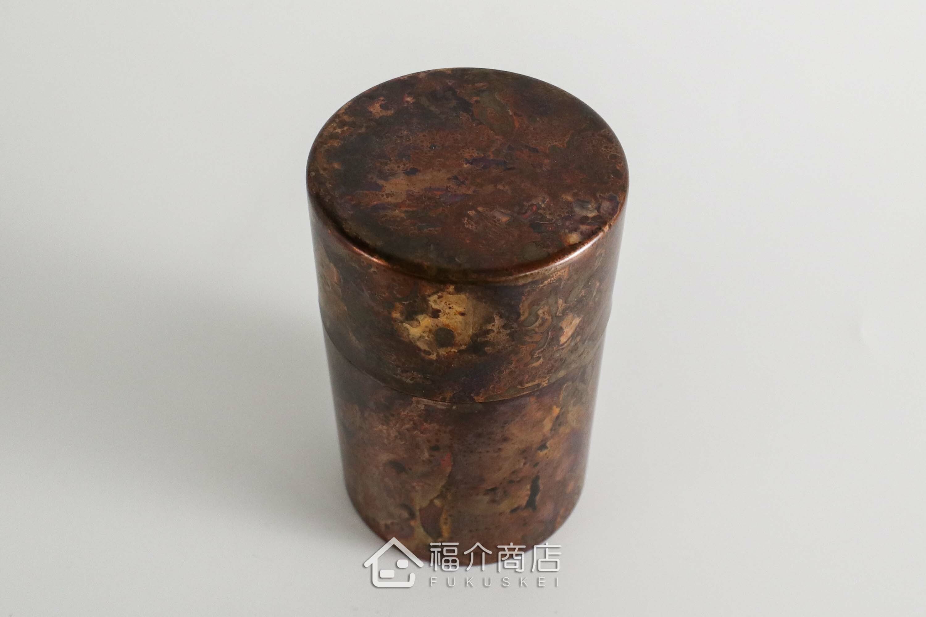 不鏽鋼材質用於保存茶葉用的紅棕色茶葉罐