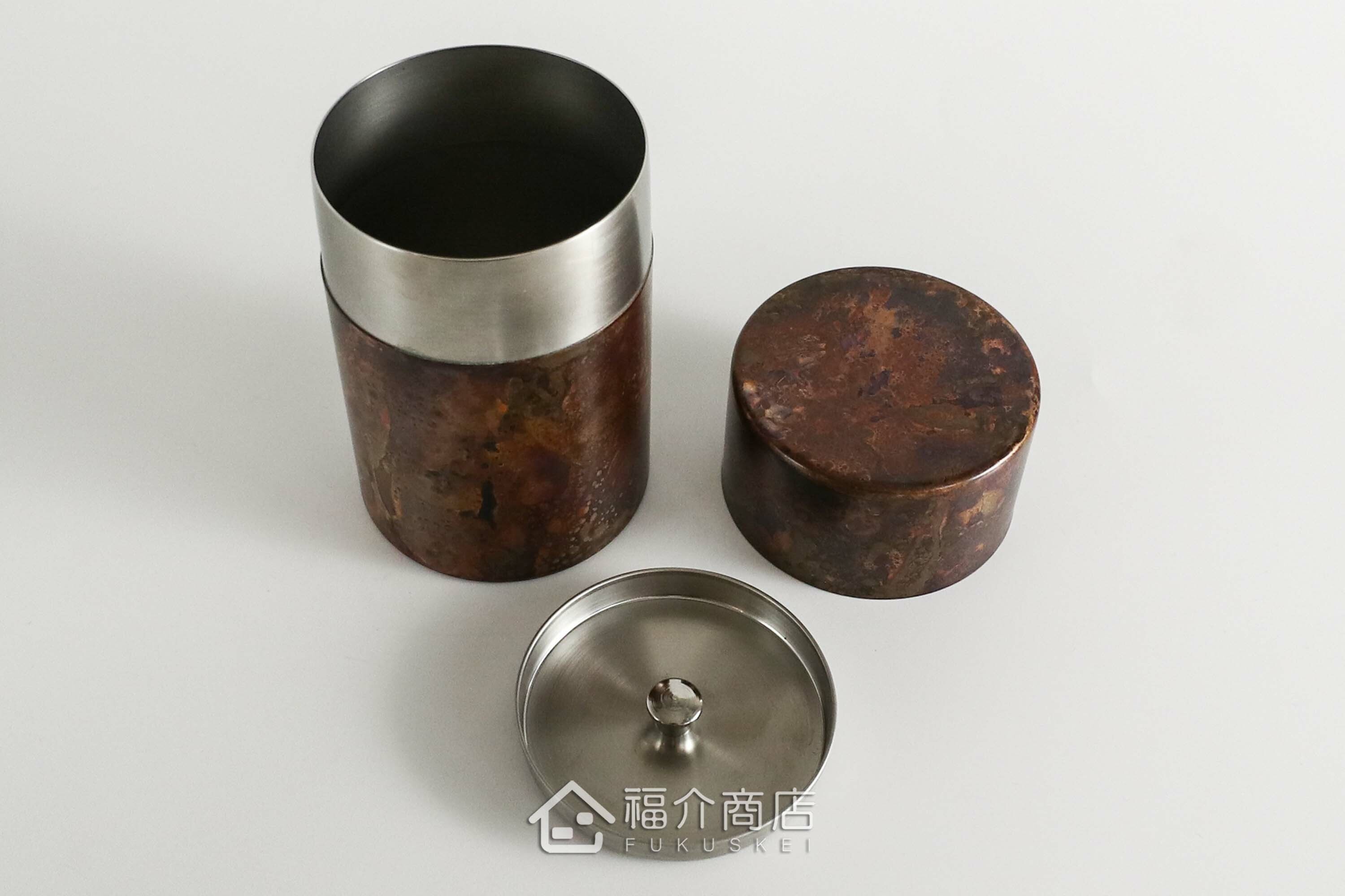 不鏽鋼材質用於保存茶葉用的紅棕色茶葉罐