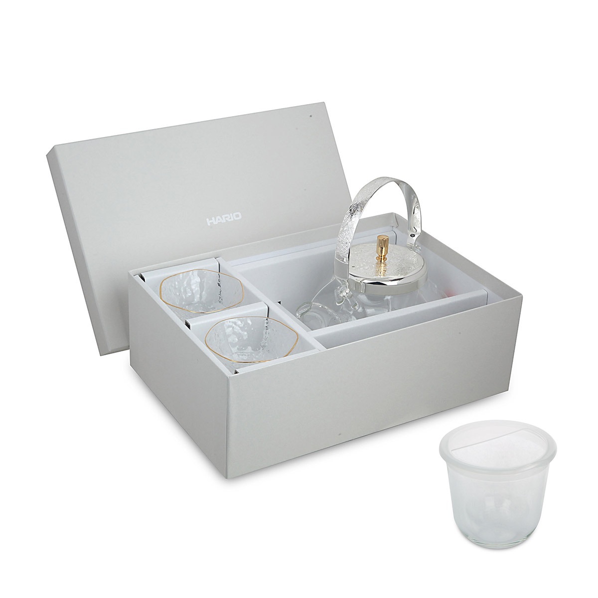 日本HARIO 360ml 涷清酒壺連 2個 65ml 杯套裝 -IDSG2004SV