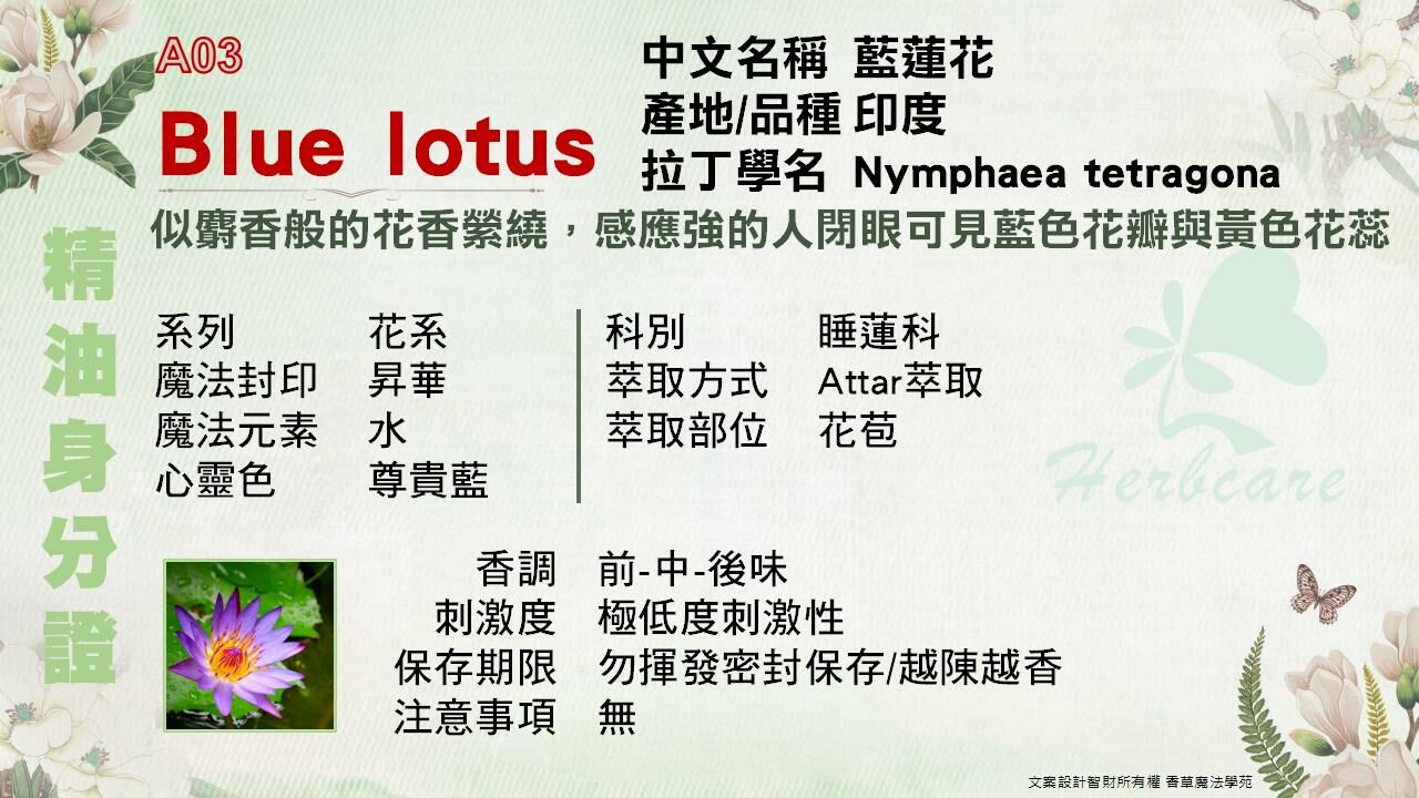 藍蓮花檀香底Attar純精油