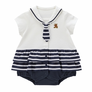 MH水手風嬰兒連體服