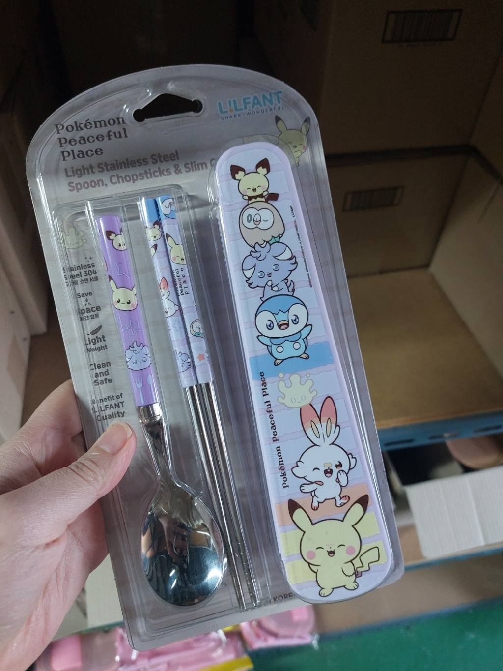 韓國日用品代購_寶可夢筷子湯匙組