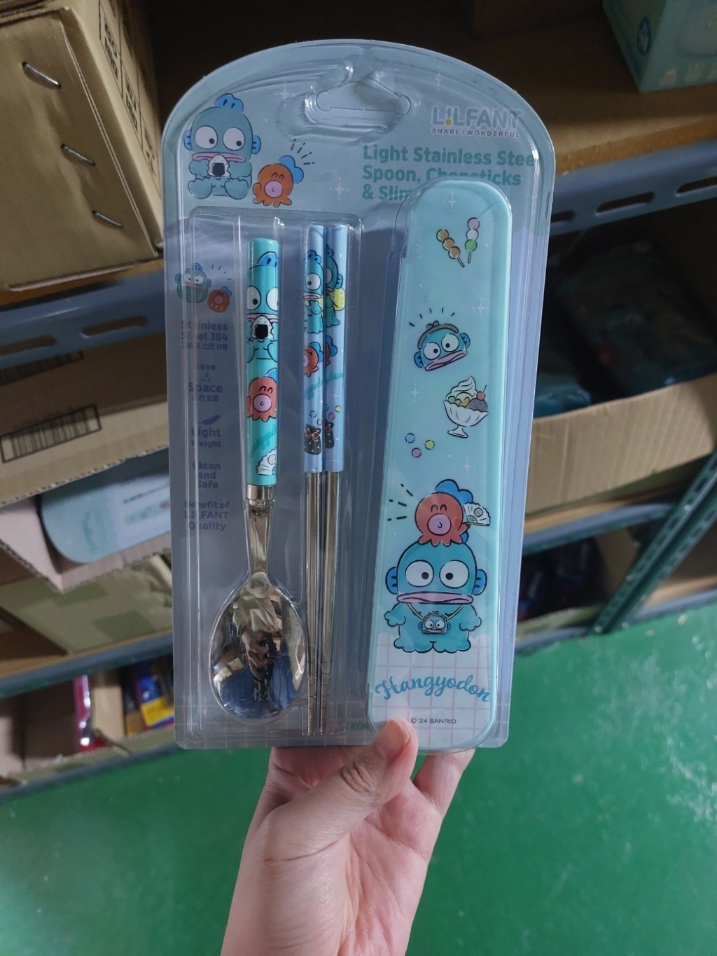 韓國日用品代購_人魚漢頓筷子湯匙組