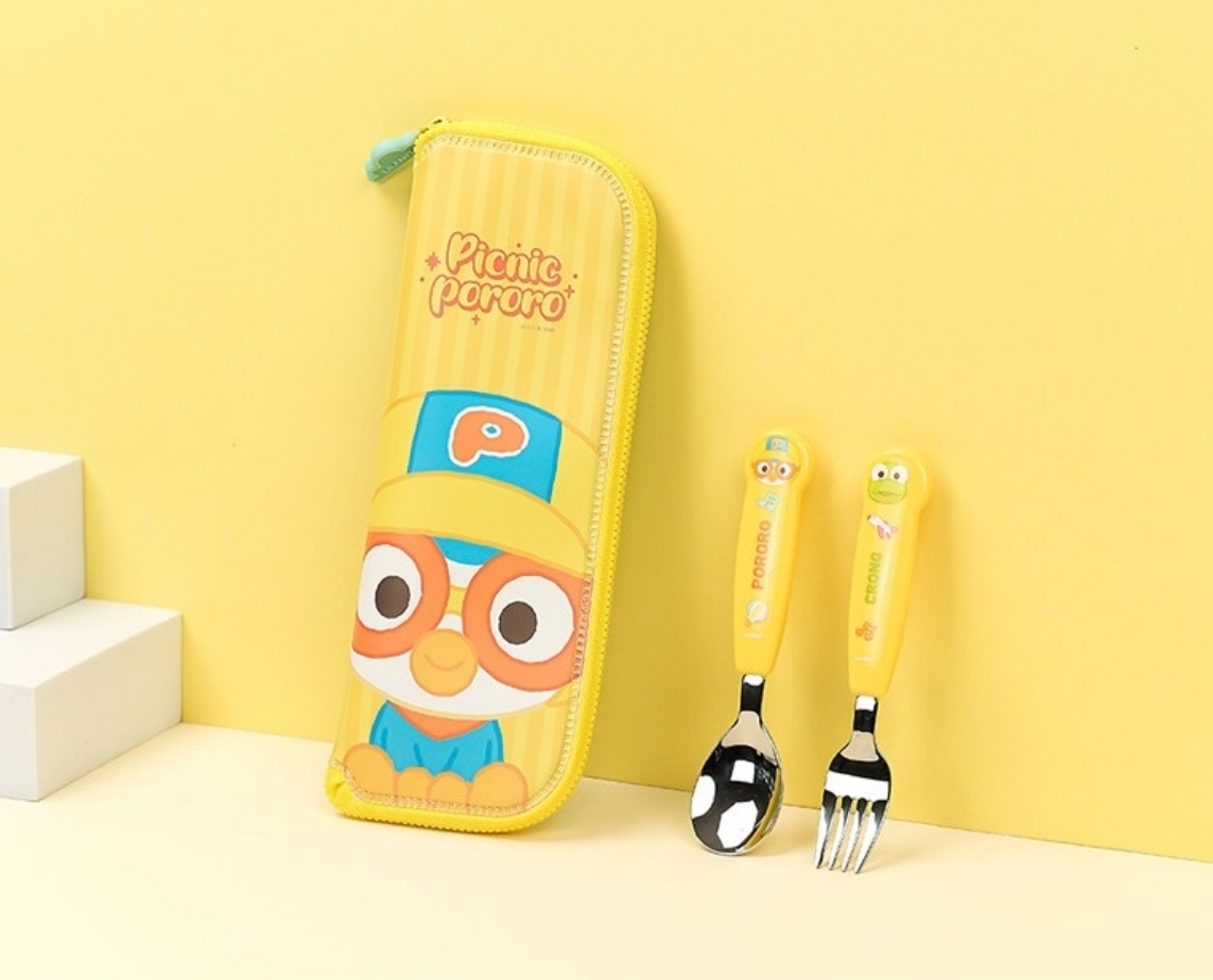 韓國日用品代購_PORORO叉子湯匙組