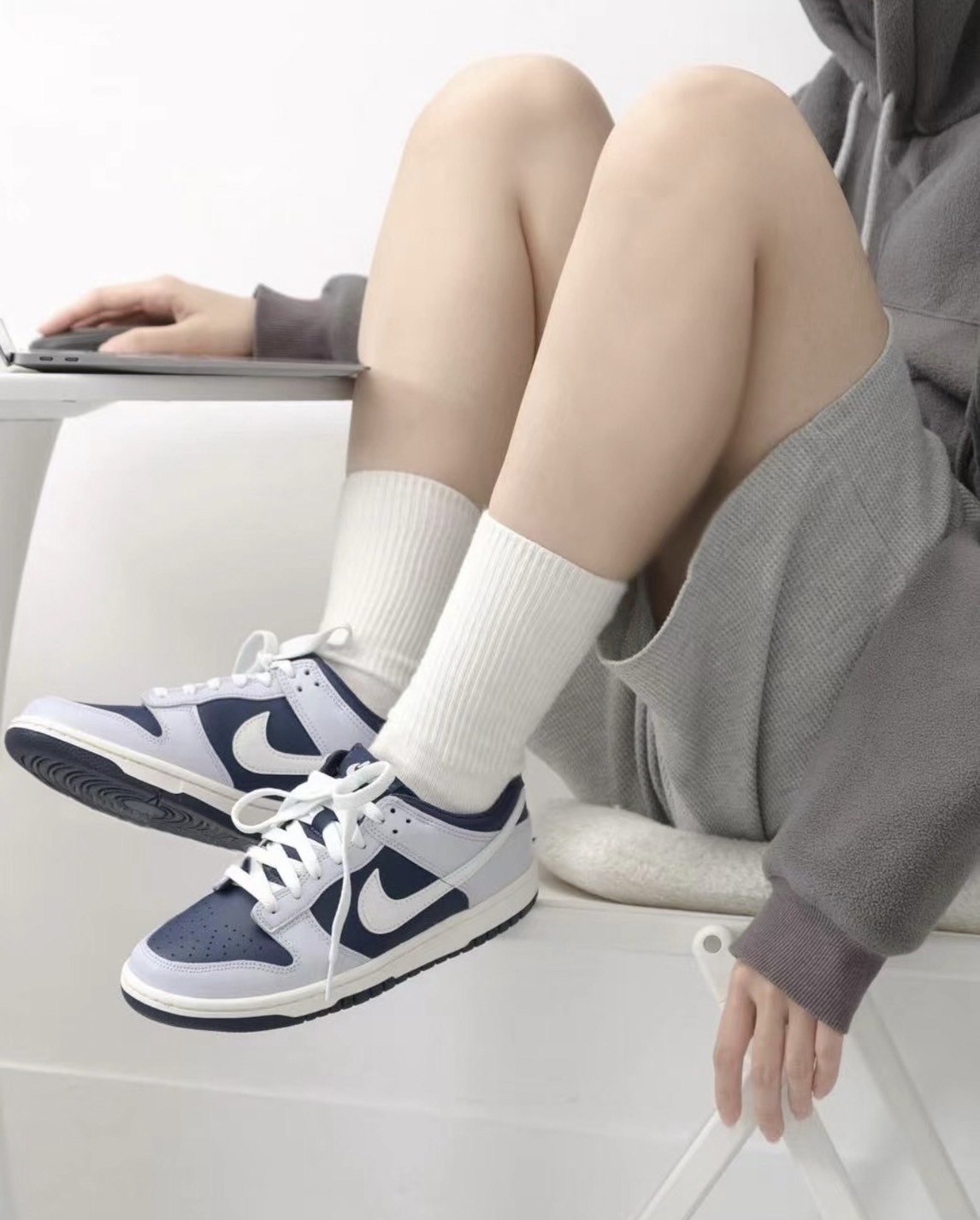 預購 Nike Dunk Low Gs 反轉藍白 紐約平替