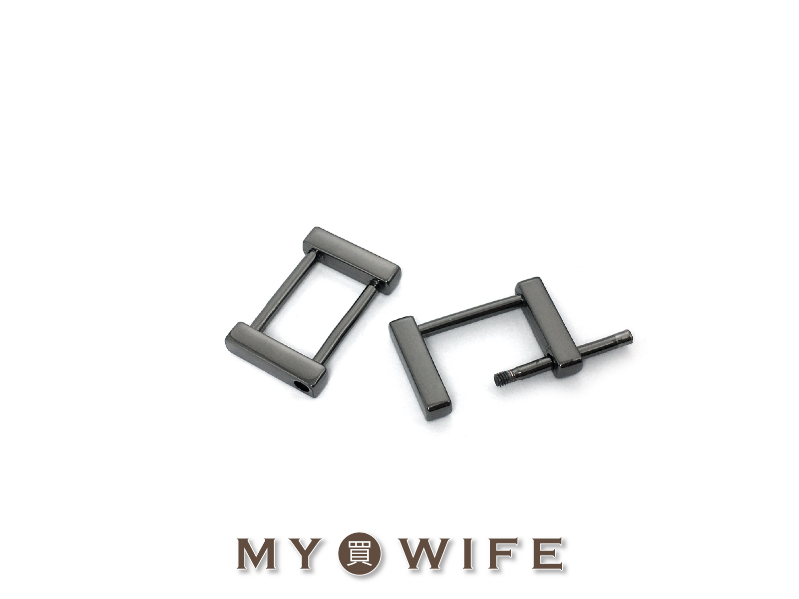 6分(約19mm)螺絲口型連接環(黑金色)