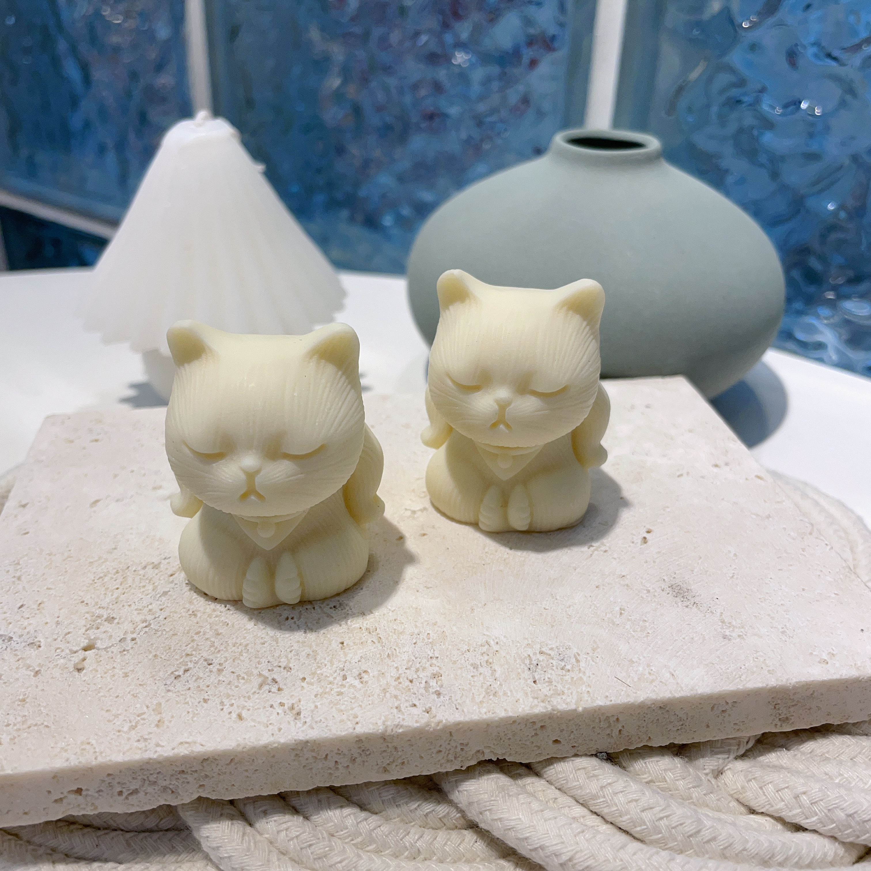 象牙果小貓貓擺件