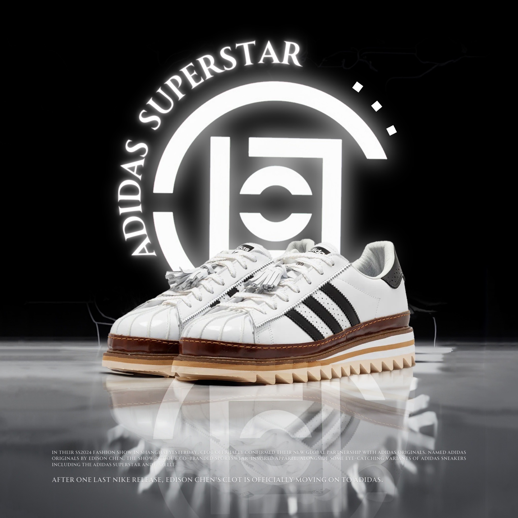 NICEDAY CLOT x Adidas Superstar by Edison 白聯名款貝殼鞋男女尺